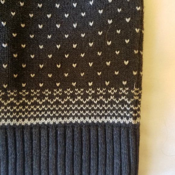 Lands' End Crew Neck Heart shaped Long Sleeve Large Sweater - Picture 5 of 7